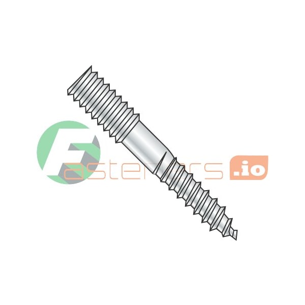 Newport Fasteners Hanger Bolt, 3/8"-16 Thread to 10 in, Steel, Zinc Plated Finish, 100 PK 914636 - main